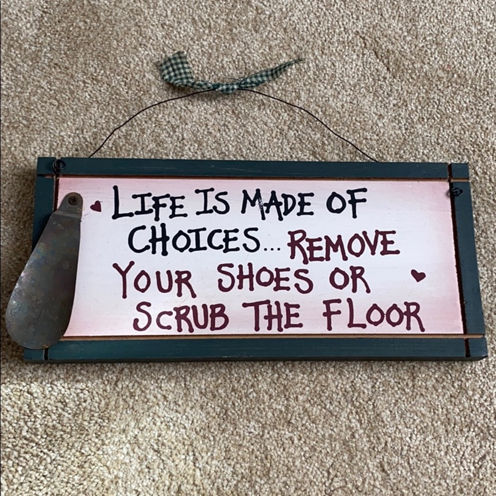 Wooden sign